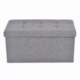 30“L Linen Storage Ottoman (76 x 38 x 38 cm)
