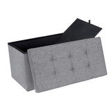 30“L Linen Storage Ottoman (76 x 38 x 38 cm)