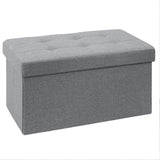 30“L Linen Storage Ottoman (76 x 38 x 38 cm)