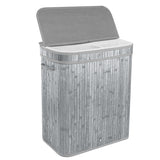 Divided Bamboo Laundry Basket (Brown/Nature/Gray/Black)