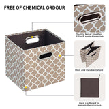Foldable Storage Cube Bins (Beige/Blue)