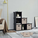 Foldable Storage Cube Bins (Beige/Blue)