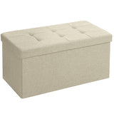 30“L Linen Storage Ottoman (76 x 38 x 38 cm)