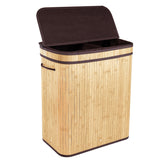 Divided Bamboo Laundry Basket (Brown/Nature/Gray/Black)