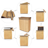 Divided Bamboo Laundry Basket (Brown/Nature/Gray/Black)