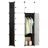 8-Cube Portable Closet - White & Black