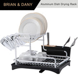Aluminum Dish Rack Double layer (Silver)