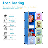 8-Cube Cartoon Portable Closet (Pink/Blue)