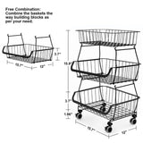 3 Tier Metal Wire Baskets