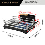 Aluminum Dish Drying Rack ( Silver)