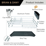 Aluminum Dish Drying Rack ( Silver)