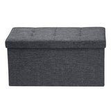 30“L Linen Storage Ottoman (76 x 38 x 38 cm)
