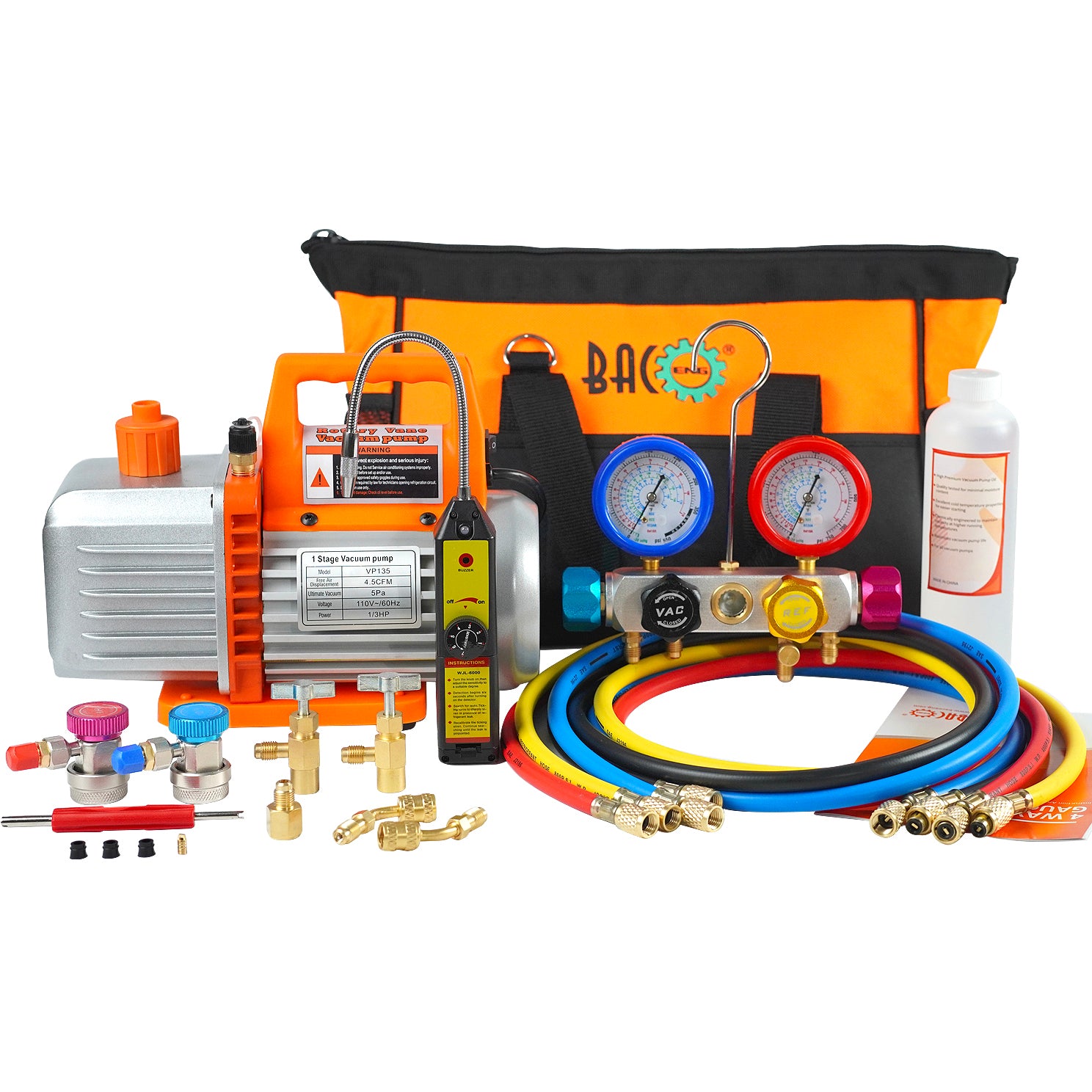 Vacuümkamer, 304 roestvrij staal, olie kijkvenster, 1,5 Gallon | bol Vacuümkamer, 304 roestvrij staal, olie kijkvenster, 1,5 Gallon | bol