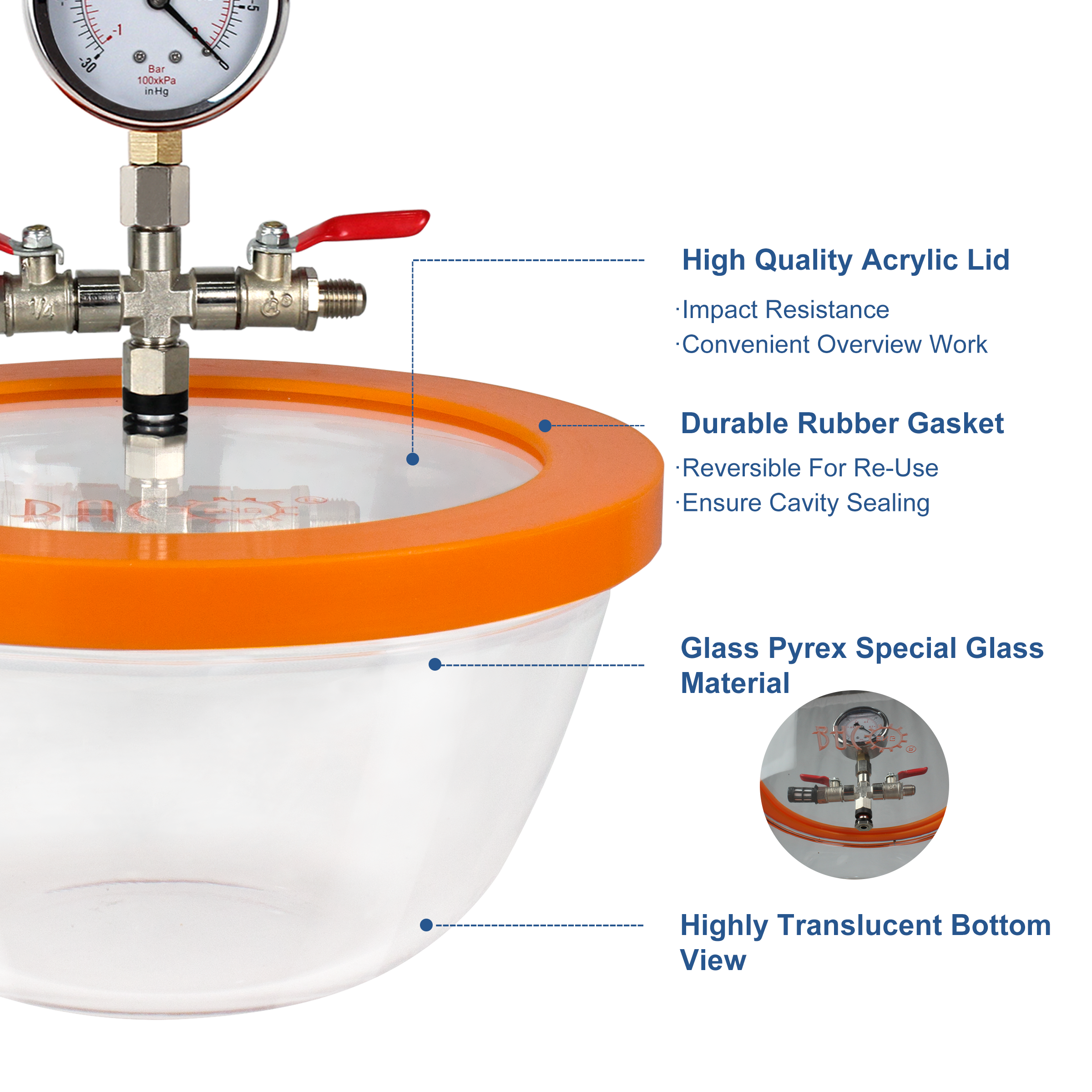 2.8 Qt Pyrex Vacuum Chamber – BACOENG