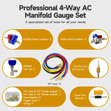 R1234yf 4-Way Manifold Gauge Set