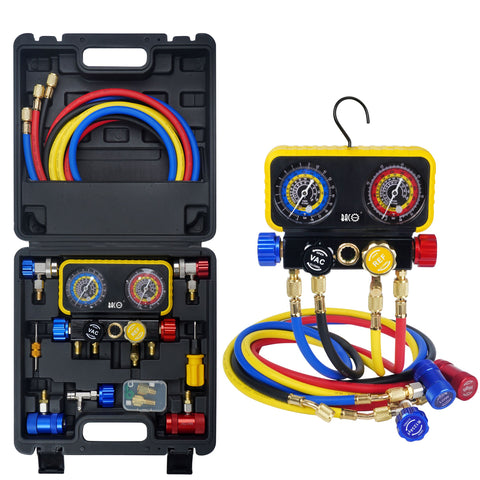 R1234yf 4-Way Manifold Gauge Set