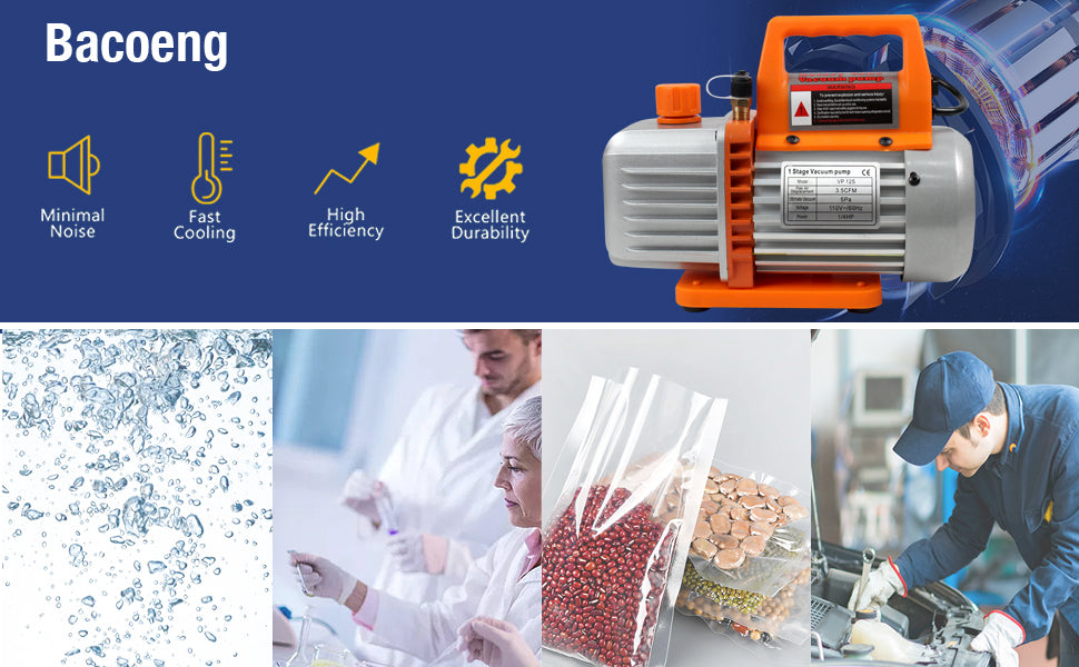 BACOENG Rotary Vane Vacuum Pump