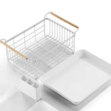 Stainless Steel Large Dish Rack (White)