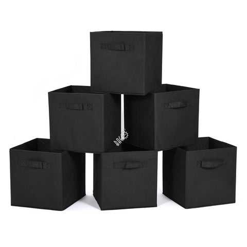 6 Pack Foldable Storage Cube  (Gray、Black、Beige)