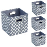 Foldable Storage Cube Bins (Beige/Blue)