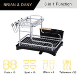 BRIAN & DANY BRIAN & DANY Dish Drainer with Utensil & Cup Holder, Kitc –  BACOENG