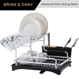 Aluminum Dish Drying Rack ( Black） – BACOENG