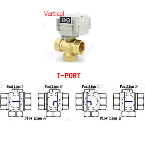 A20: 3 Way Brass Valve Body for Motorized Ball Valve (Pls buy A20 actuator Do not sell separately)
